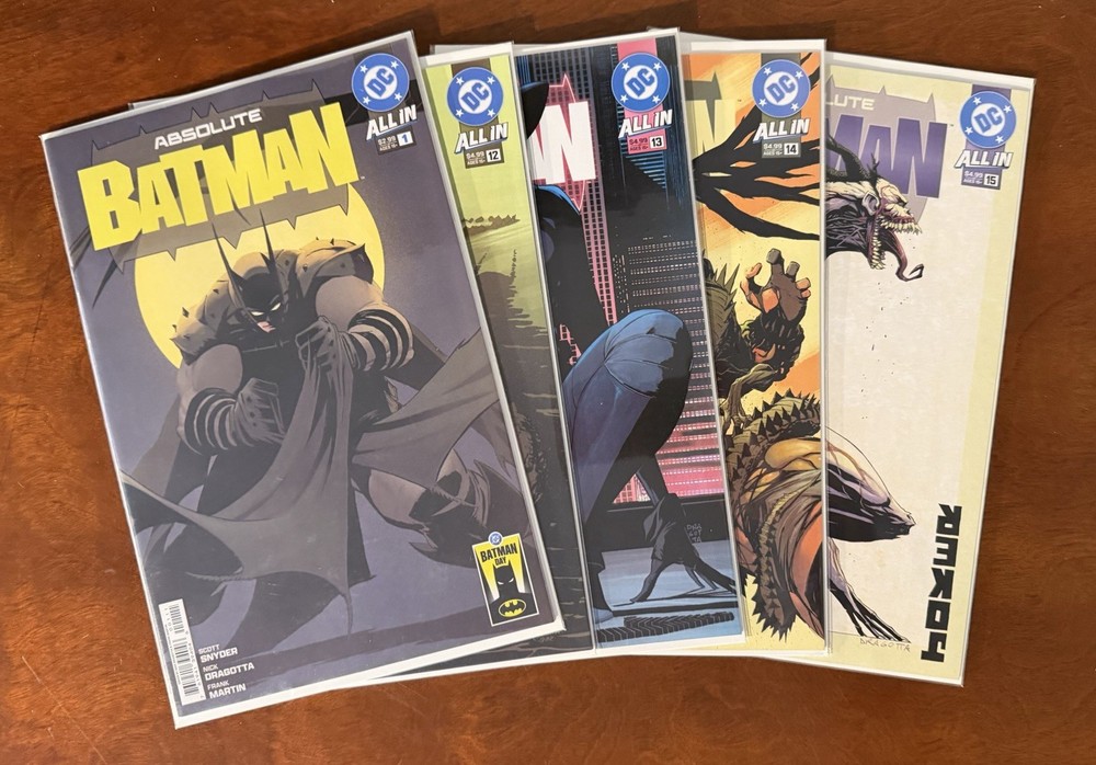 Absolute BATMAN #12-15 + #1 Batman Day Unread Keys 1st Printing Set Rare Photos!