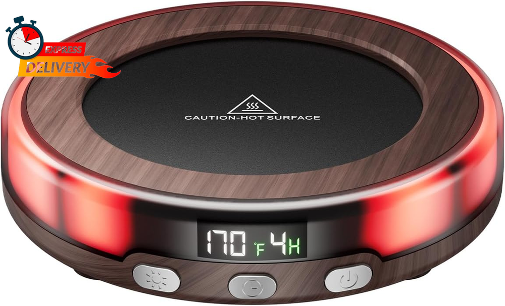 Coffee Mug Warmer for Desk, 3 Temp Settings, 2-9Hrs Timer, 3 Colorful Romantic