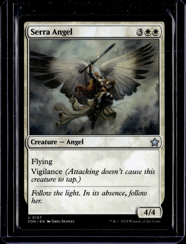 Serra Angel - 147 - FDN - NM - MTG Magic the Gathering
