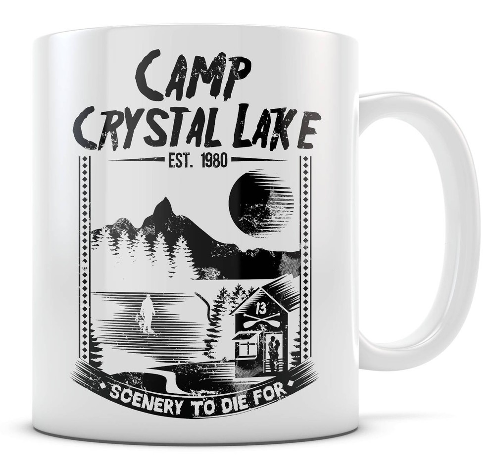 Horror Movie Mug Friday The 13th Camp Crystal Lake Ceramic White Coffee Mug