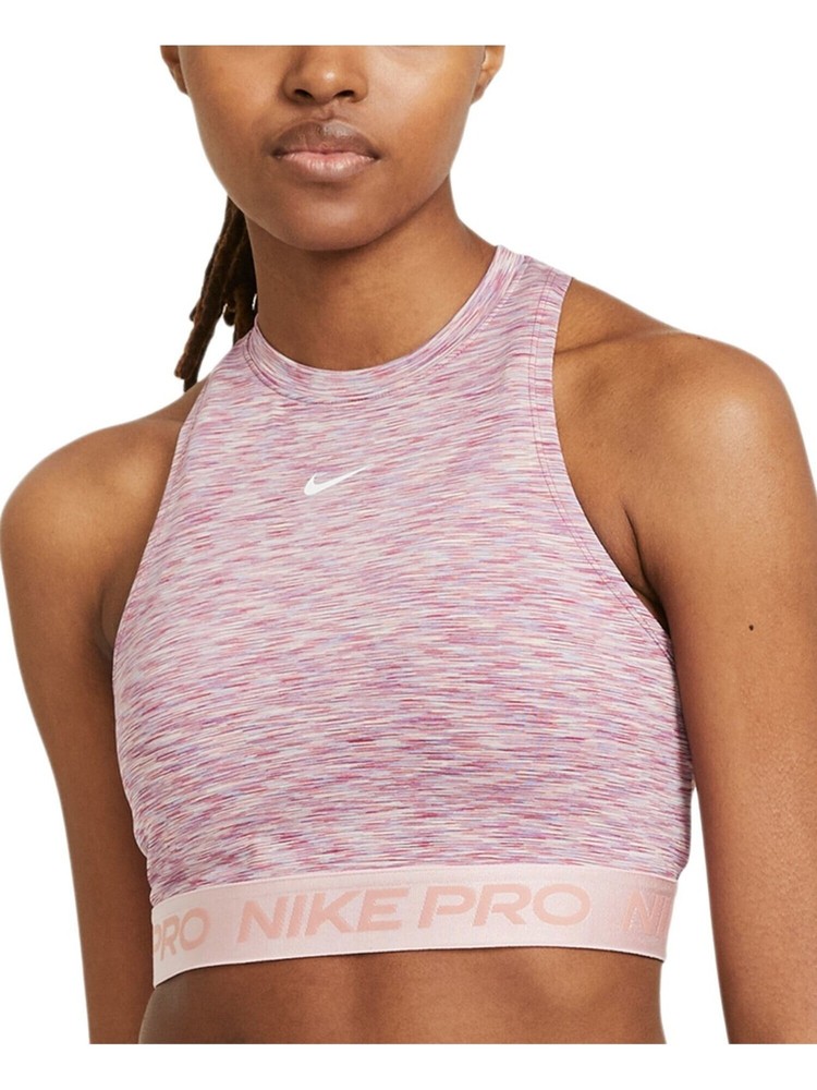 NIKE PRO Womens Purple Stretch Moisture Wicking Cropped Sleeveless Tank Top XL