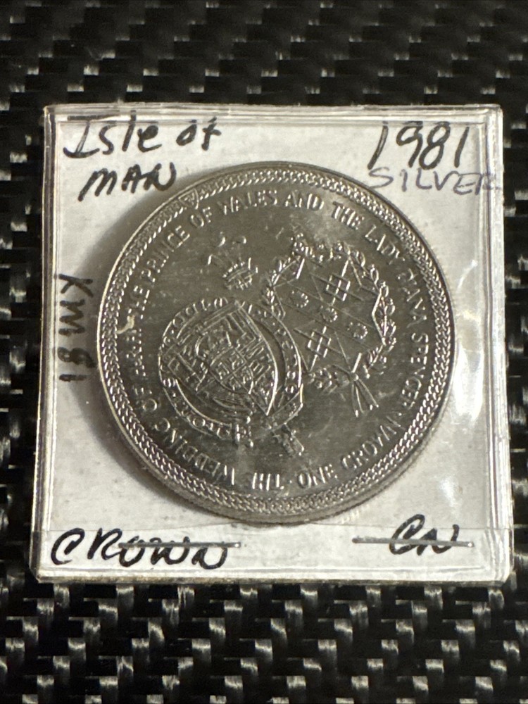 1981 Isle of Man 1 Crown Wedding Proof Coin KM#81 Rare Combine Shipping BIN 2
