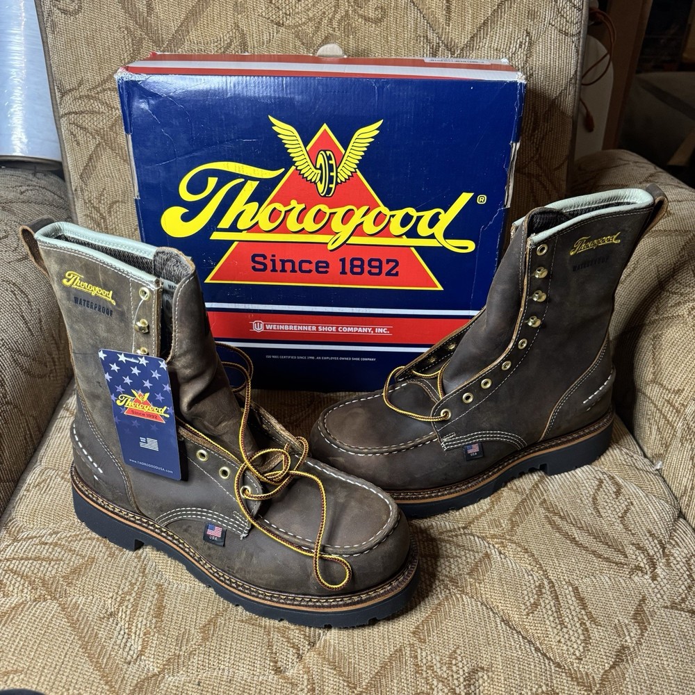 Thorogood Men's 9.5 EE 1957 Waterproof Moc-Toe Work Boot 814-3890