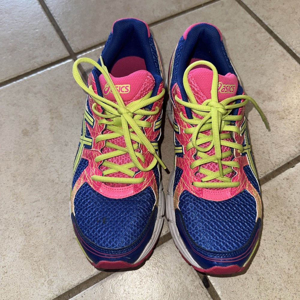 ASICS GEL-Excite 2 Running Athletic Shoes Womens Size 9.5M T473N Pink Green Blue