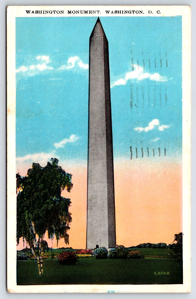 VINTAGE OLD ANTIQUE POSTCARD WASHINGTON MONUMENT OBELISK WASHINGTON D.C. USA