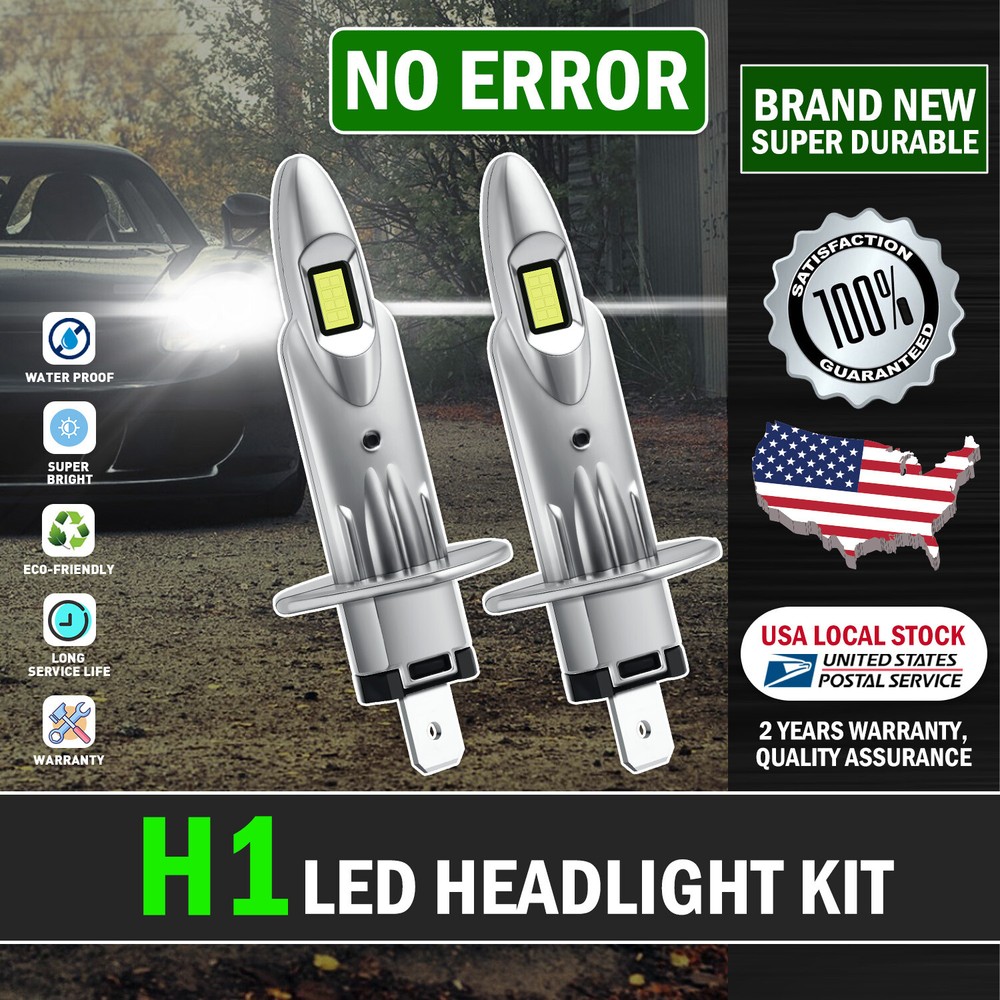 Canbus H1 LED Headlight Bulbs Super White 33000LM 6000K For 2012-2014 Ford Focus