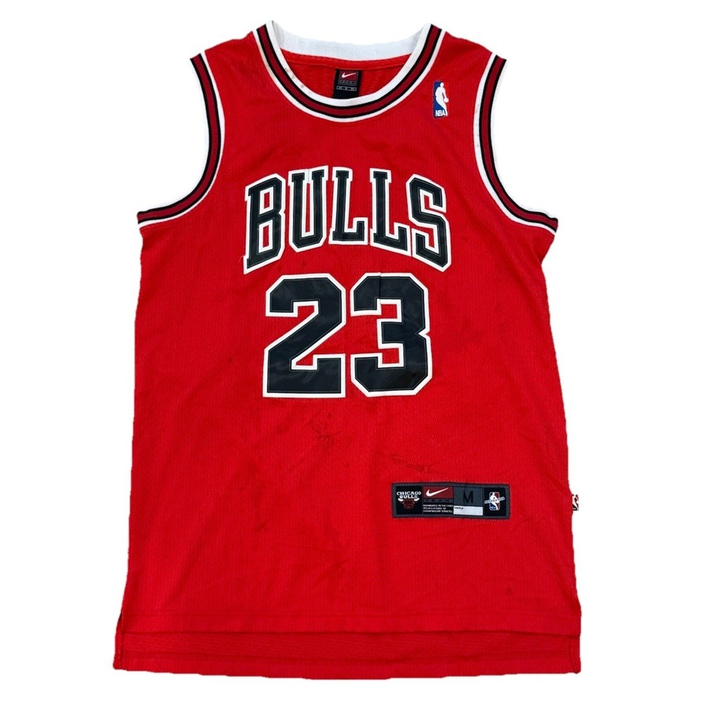 Vintage 90s Nike Chicago Bulls Michael Jordan Jersey Size 48 M Away Red NBA