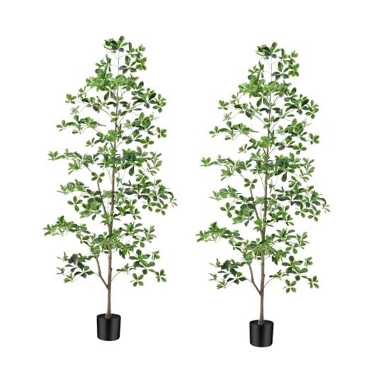 7ft Tall Artificial Black Olive Tree with 160 Realistic Leaves