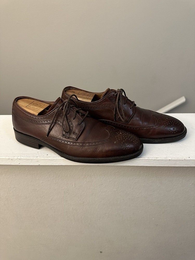 Johnston & Murphy Conard Cap Toe Mens Size 11M Burgundy Full Grain Oxford Shoes