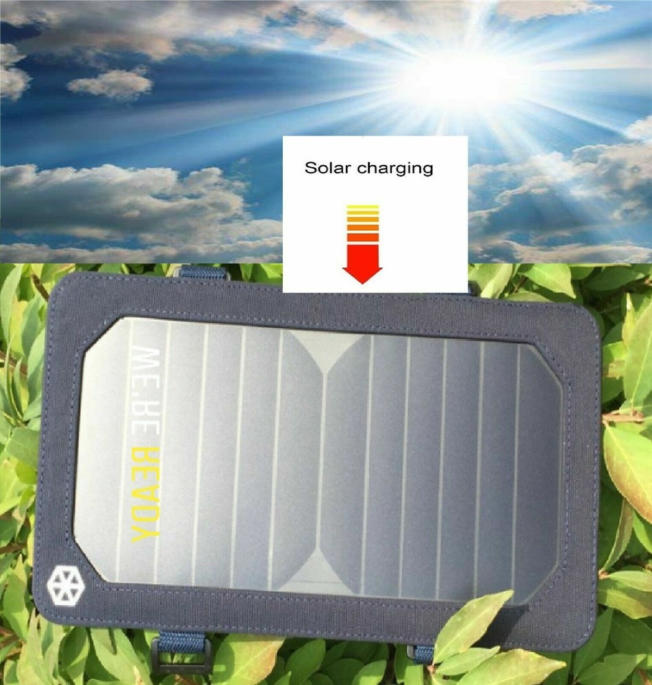 Clearance Sale Solar Panel USB for Mobil  All ANDROID Cell Tablet COLOR BLUE NEW-image