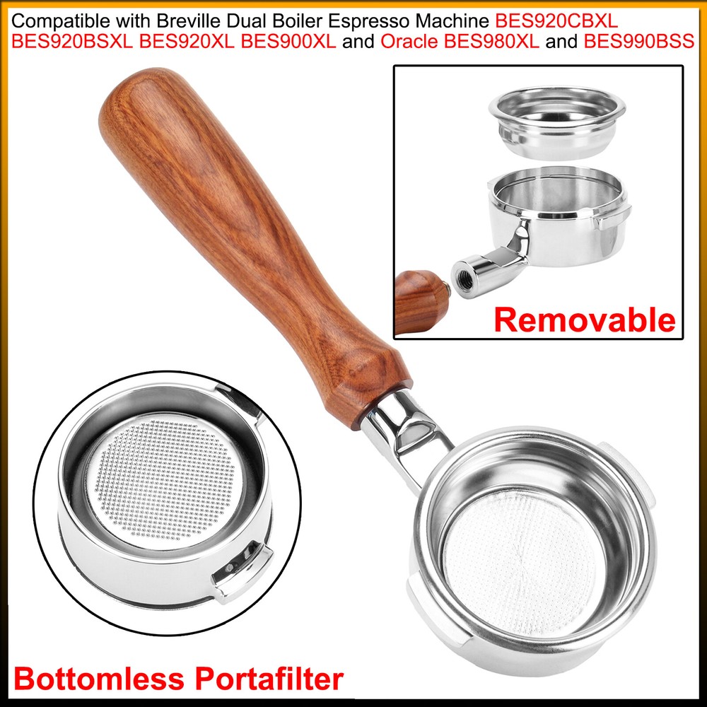 1Pcs 58mm Bottomless Espresso Portafilter for Breville Dual Boiler Machine