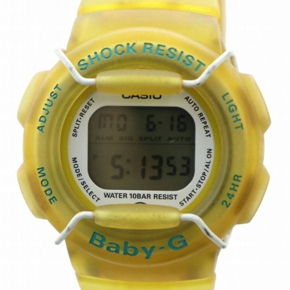 Casio Babyg Watch Quartz Digital Calendar Yellow