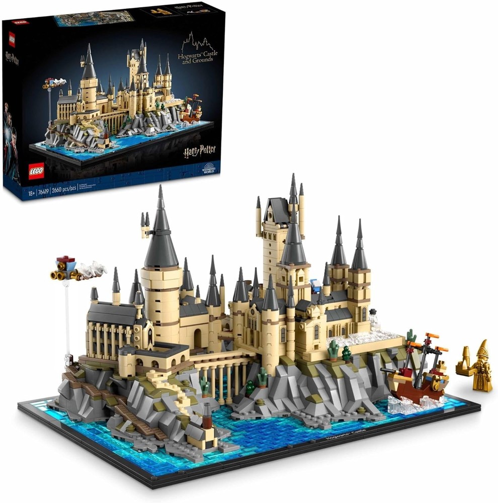 Harry Potter Hogwarts Castle and Grounds 76419 Building Set, Gift Idea for Adult