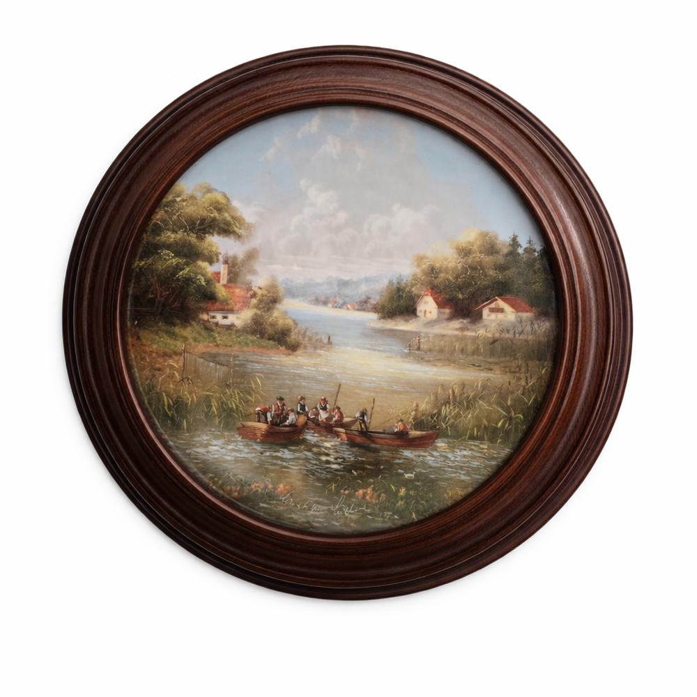 Vintage 1987 Seltmann Weiden Collector Plate Christian Lückel Framed(10.2 inch)