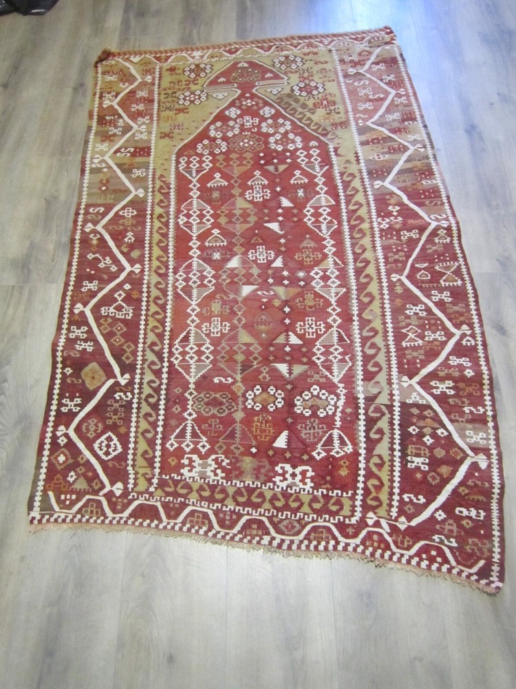 hand made vintage cankiri kilim
