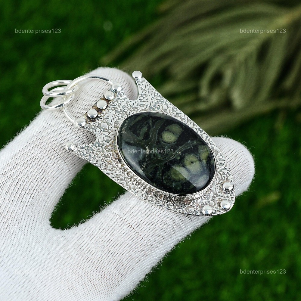 Mothers Day 925 Sterling Silver Kambaba Jasper Pendant Gift-image