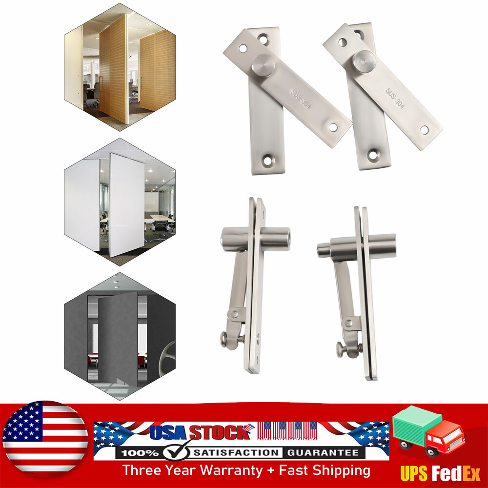 2-Set Heavy Duty 360° Rotating Hidden Bookcase Hinge Secret Door Pivot Hinge Kit