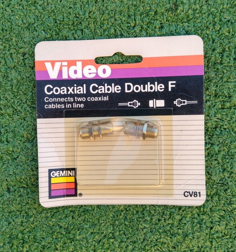 2-Pack VCR Coaxial Cable with Double F Connectors CV81 Gemini TV Hardware NIP