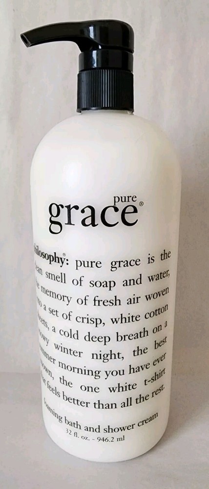 Philosophy PURE GRACE 32 fl oz Foaming Bath & Shower Cream w/pump Clean Scent