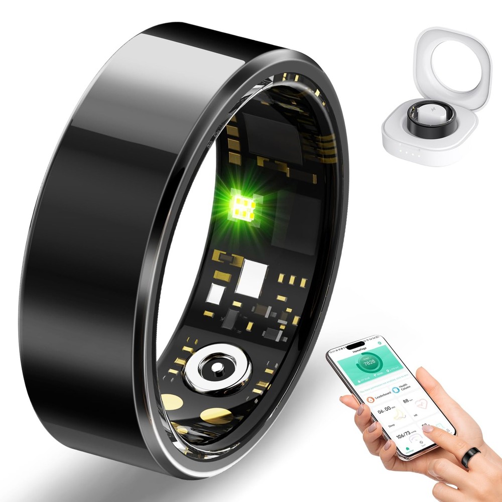 Smart Ring for Women & Men with Heart Rate, Blood Oxygen & Sleep Tracking