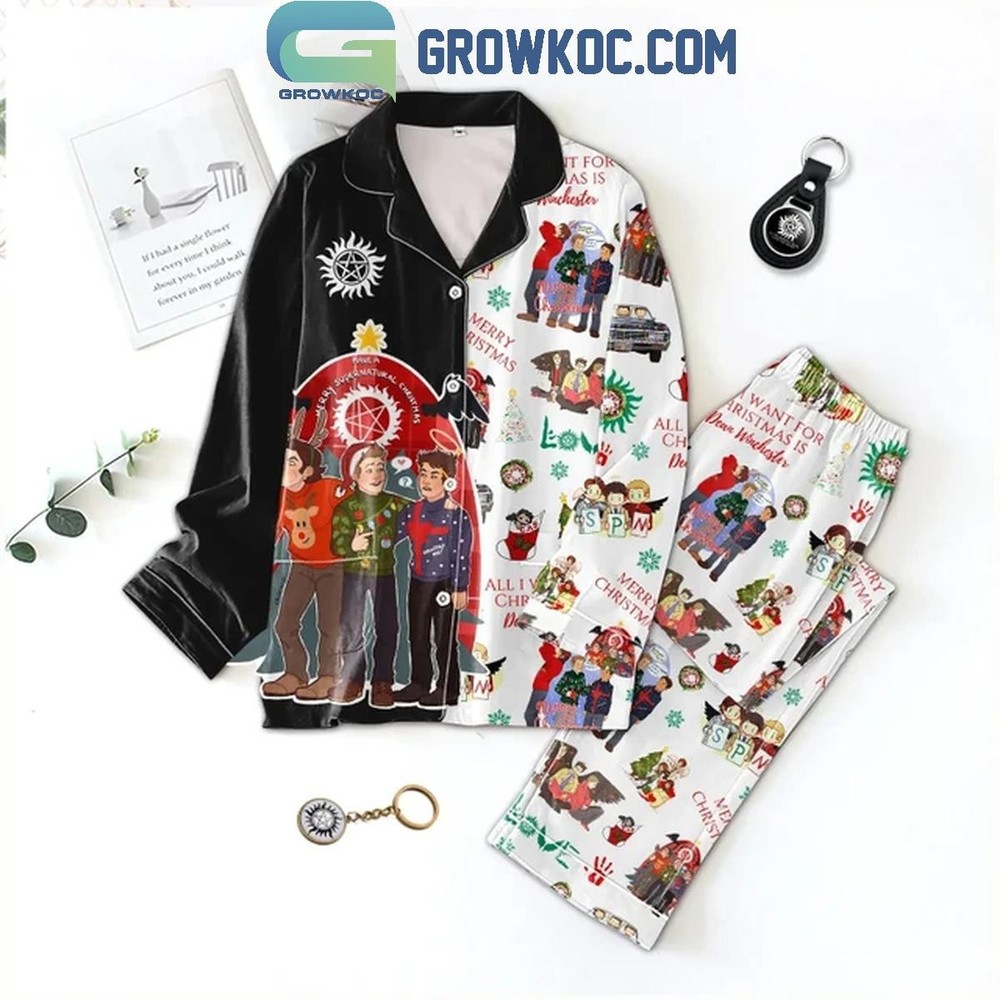 Supernatural Dean Winchester Christmas Pajama Set for Fans