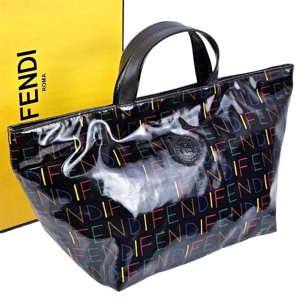 Fendi Multicolor Logo Tote Bag Preowned Luxury Handbag