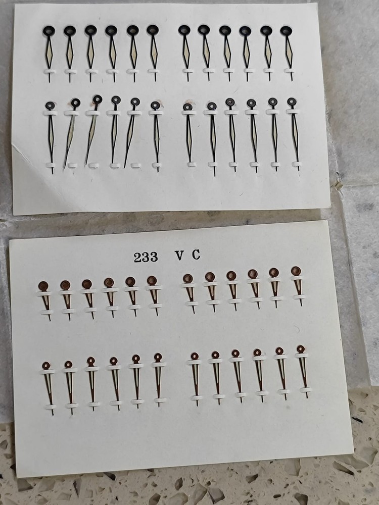 Vintage Swiss  Watch  Part Lot Set hands Gold Swiss Original NOS lot 48 hands