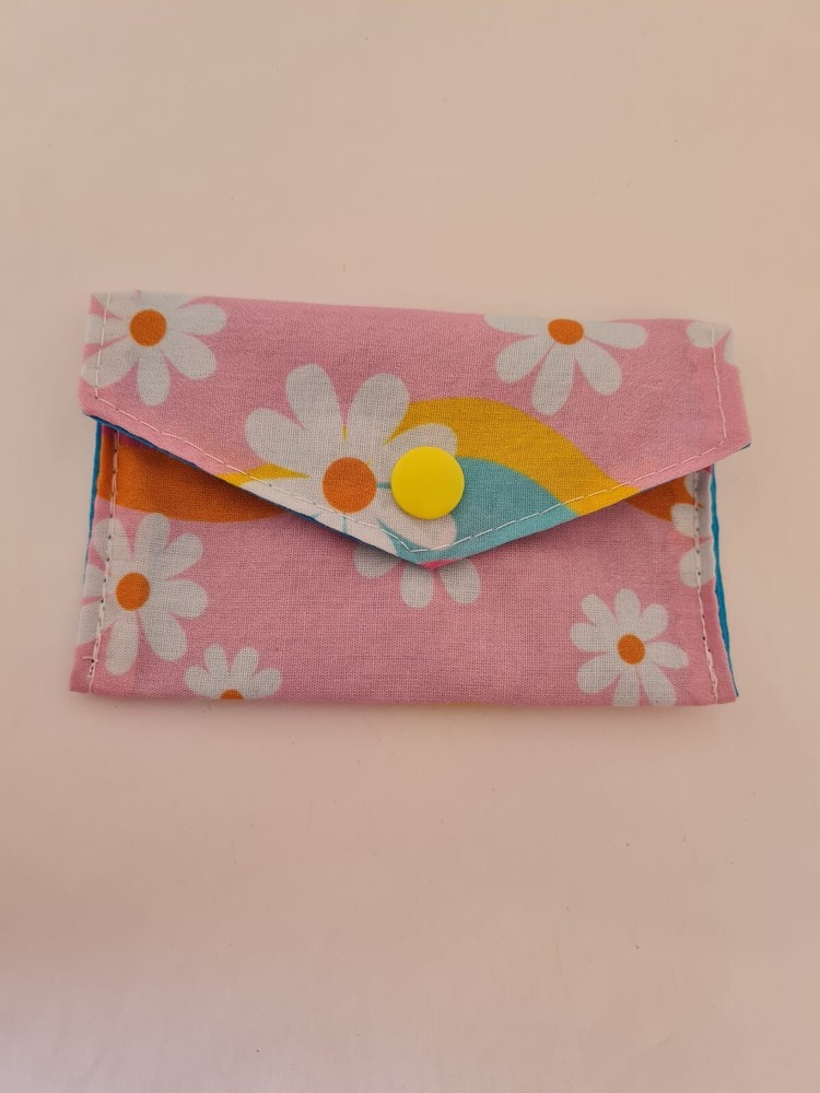 Gift card holder / coin purse / flower and wave print-image