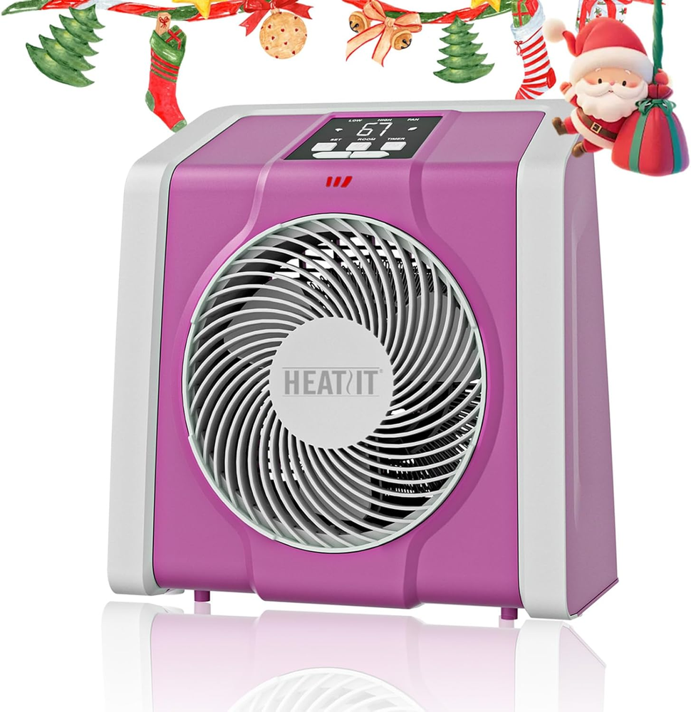 Space Heater for Indoor, Digital Display with Thermostat, 1-12H Timer, Fan Mode,