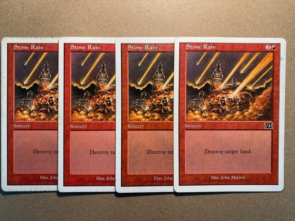 MTG 4x Stone Rain 6th Edition Pauper Magic Card HP Playset Core Set