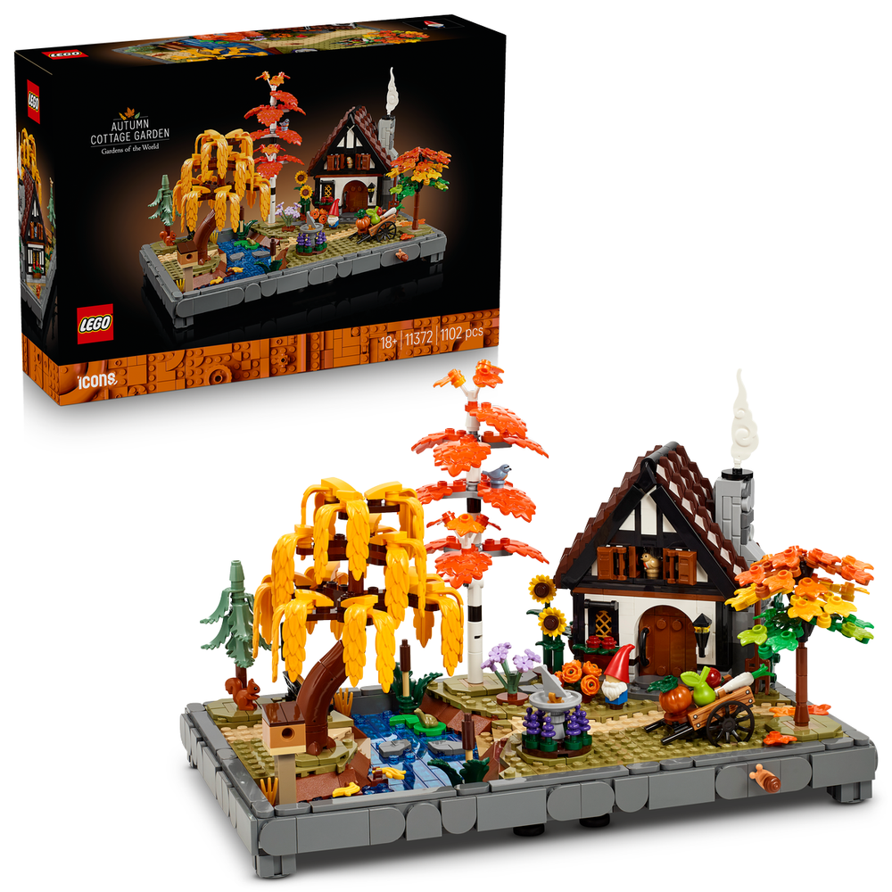 LEGO Icons Autumn Cottage Garden Model Building Kit (11372)