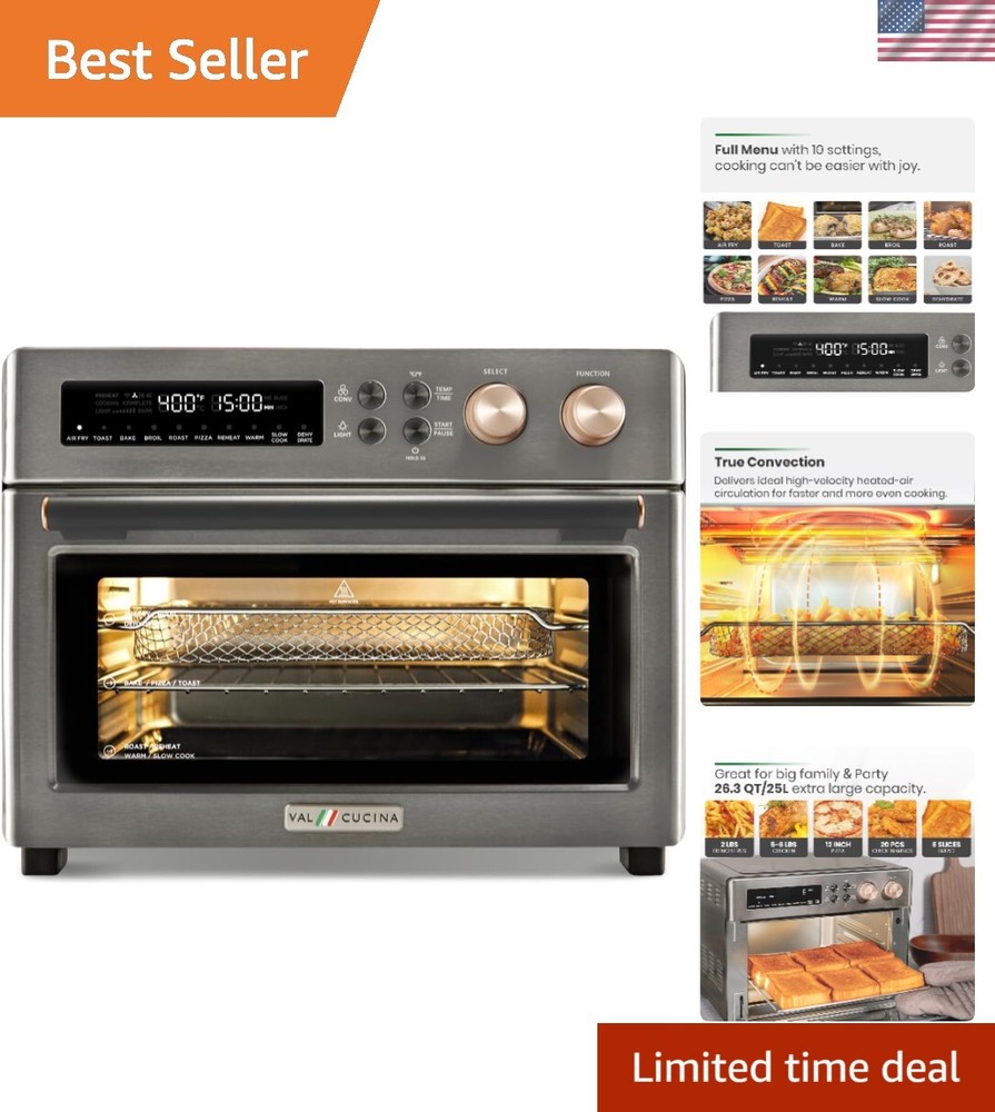 Infrared Heating Air Fryer Toaster Oven, Extra Large Countertop Convection Ov...