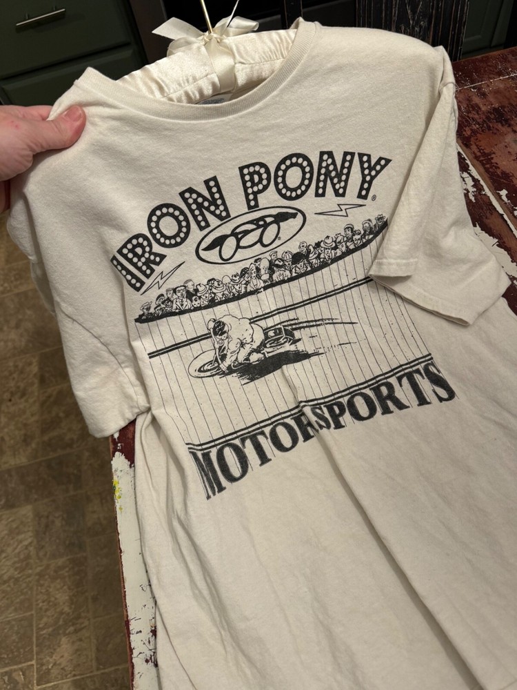 set of 2 iron pony mens t's black and white 2x