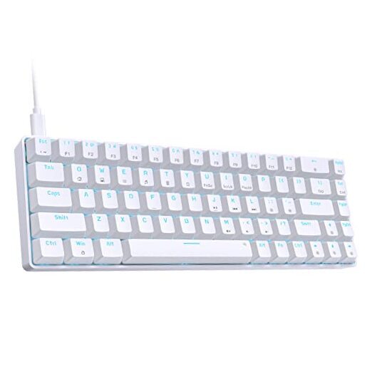T68SE 60% Gaming Mechanical Keyboard,Ultra Compact Mini Quiet Red Switch white
