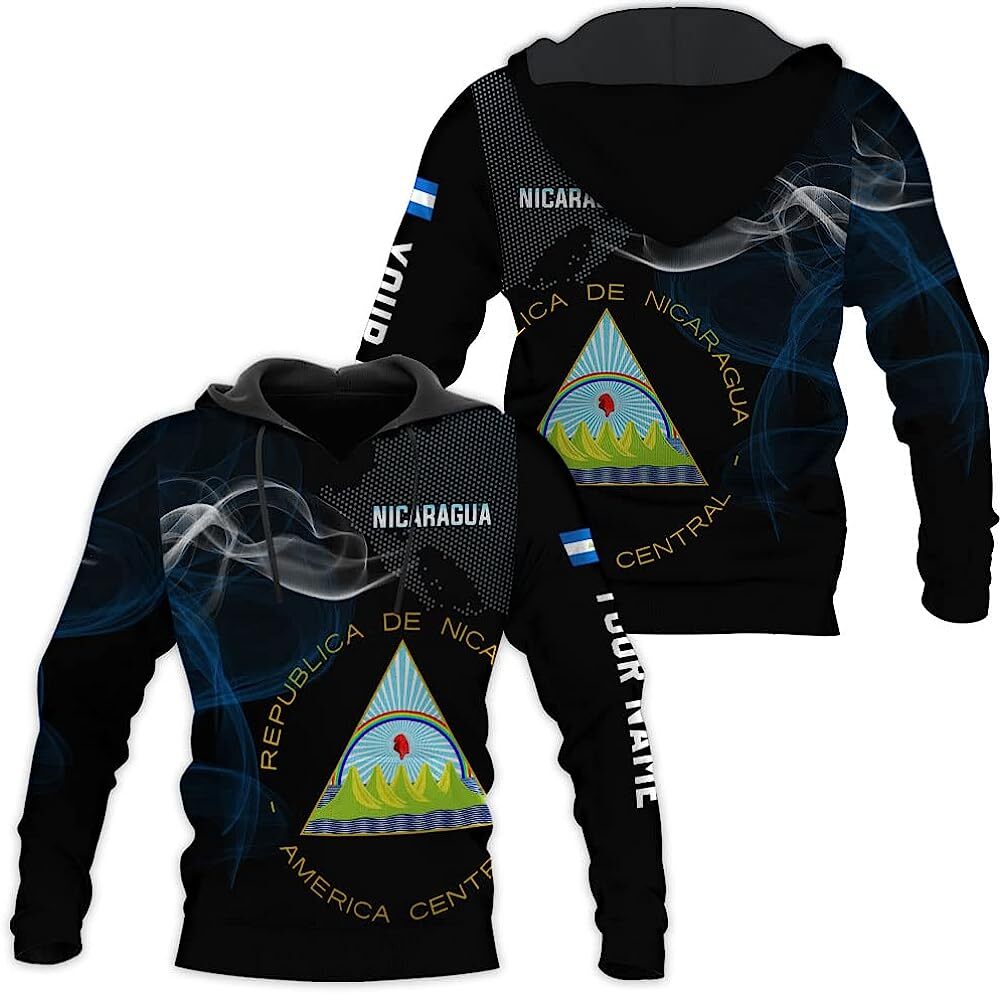 Personalized Nicaragua Hoodie Nicaragua Flag Shirt for Men & Women Nicaraguan