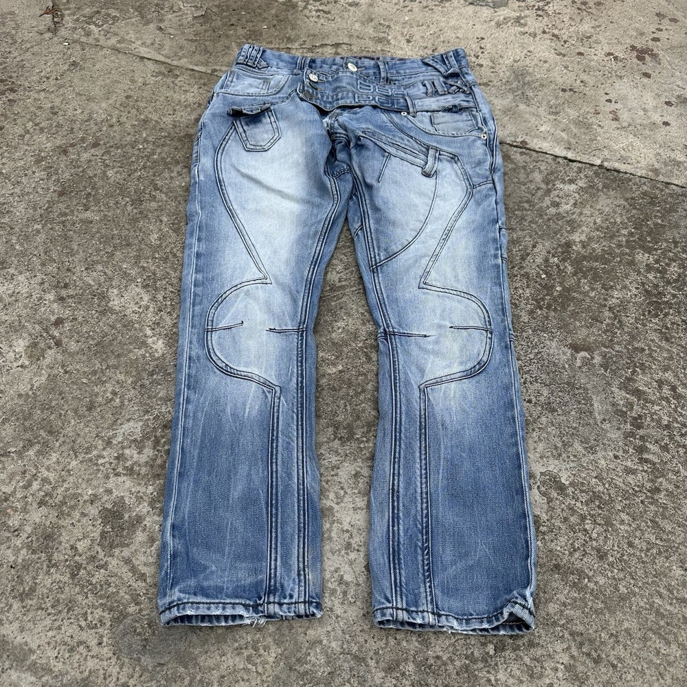 Vintage 838 Police Jeans 30 Rap Y2K 90s style USA Japanese Style Crazy Fit