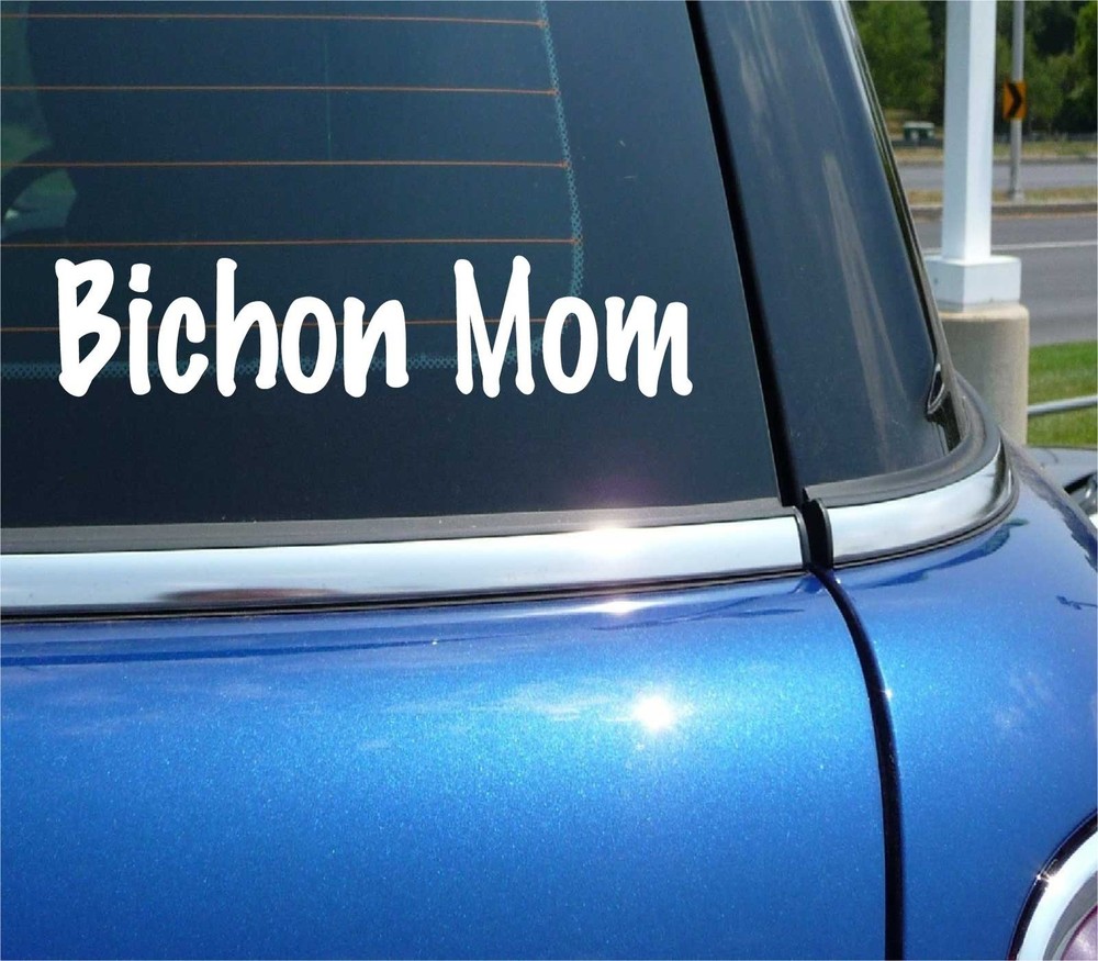 Funny Bichon Frise Dog Pet Decal Sticker for Car or Wall