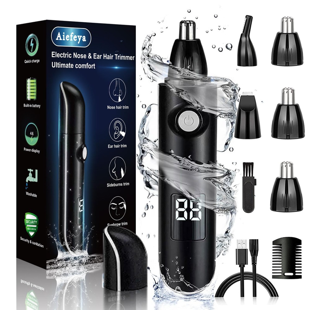 2024 Painless Nose Hair Trimmer for Men - Eyebrow & Facial Grooming