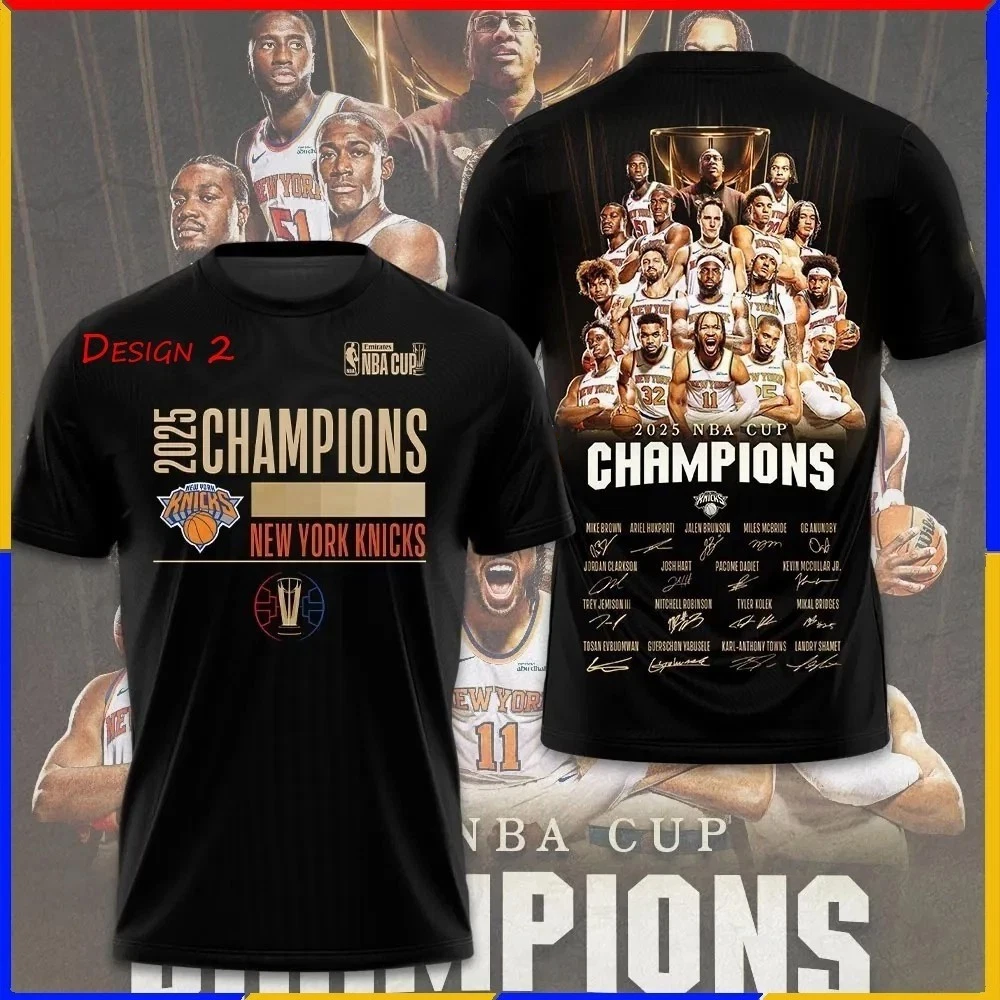 New York Knicks 2025 Basketball Cup Champions Two Sided - Full Size