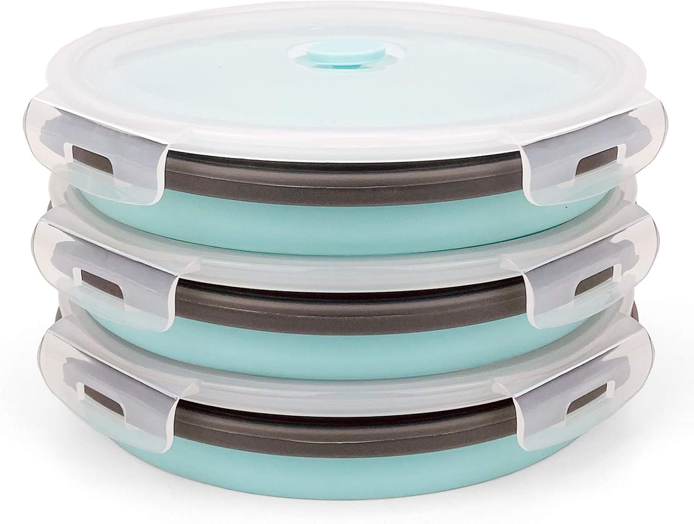 1200ml Collapsible Silicone Meal Prep Containers for Food Storage