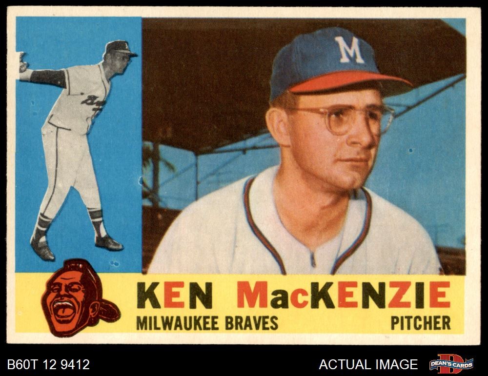 1960 Topps #534 Ken MacKenzie Braves NM 7 Vintage Baseball Card