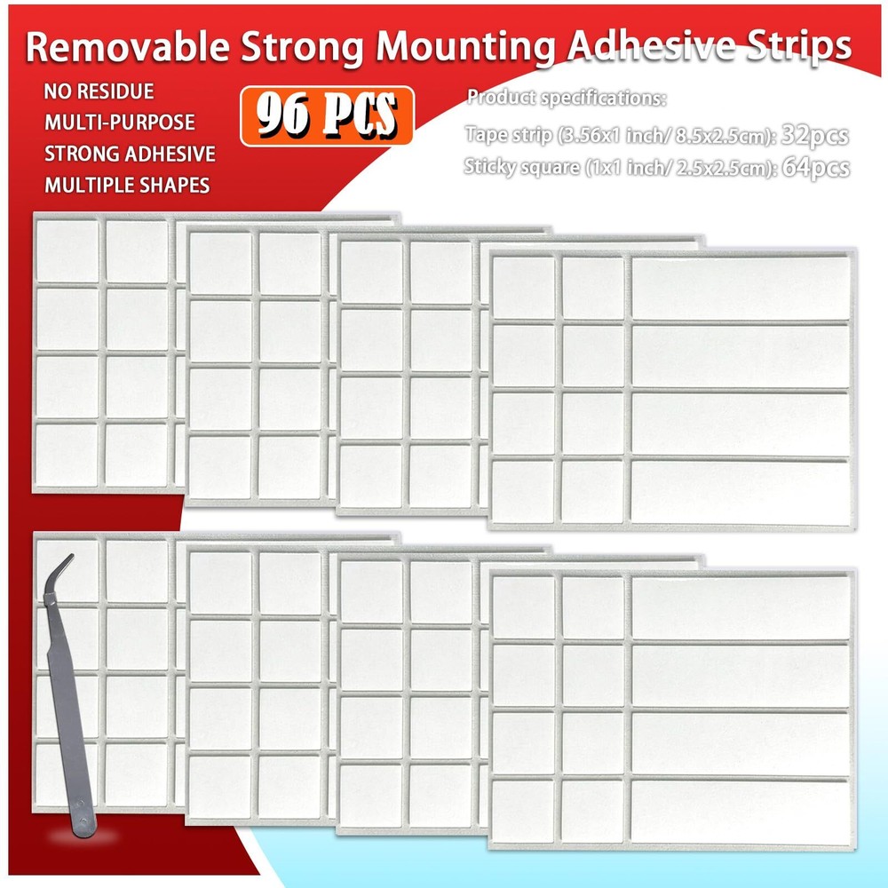 Urdar Brunnr Double Sided Tape for Walls, Hanging Picture Poster Decorations,...