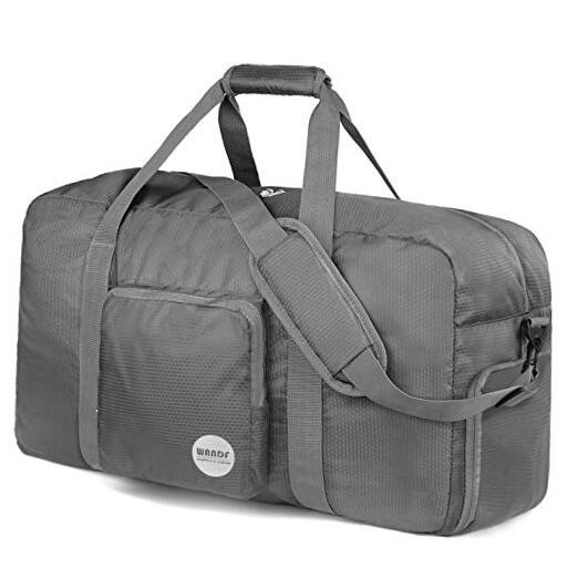 Foldable Travel Duffel Bag 60-120L Duffle Carry on 28 inches (80 Liter) Grey