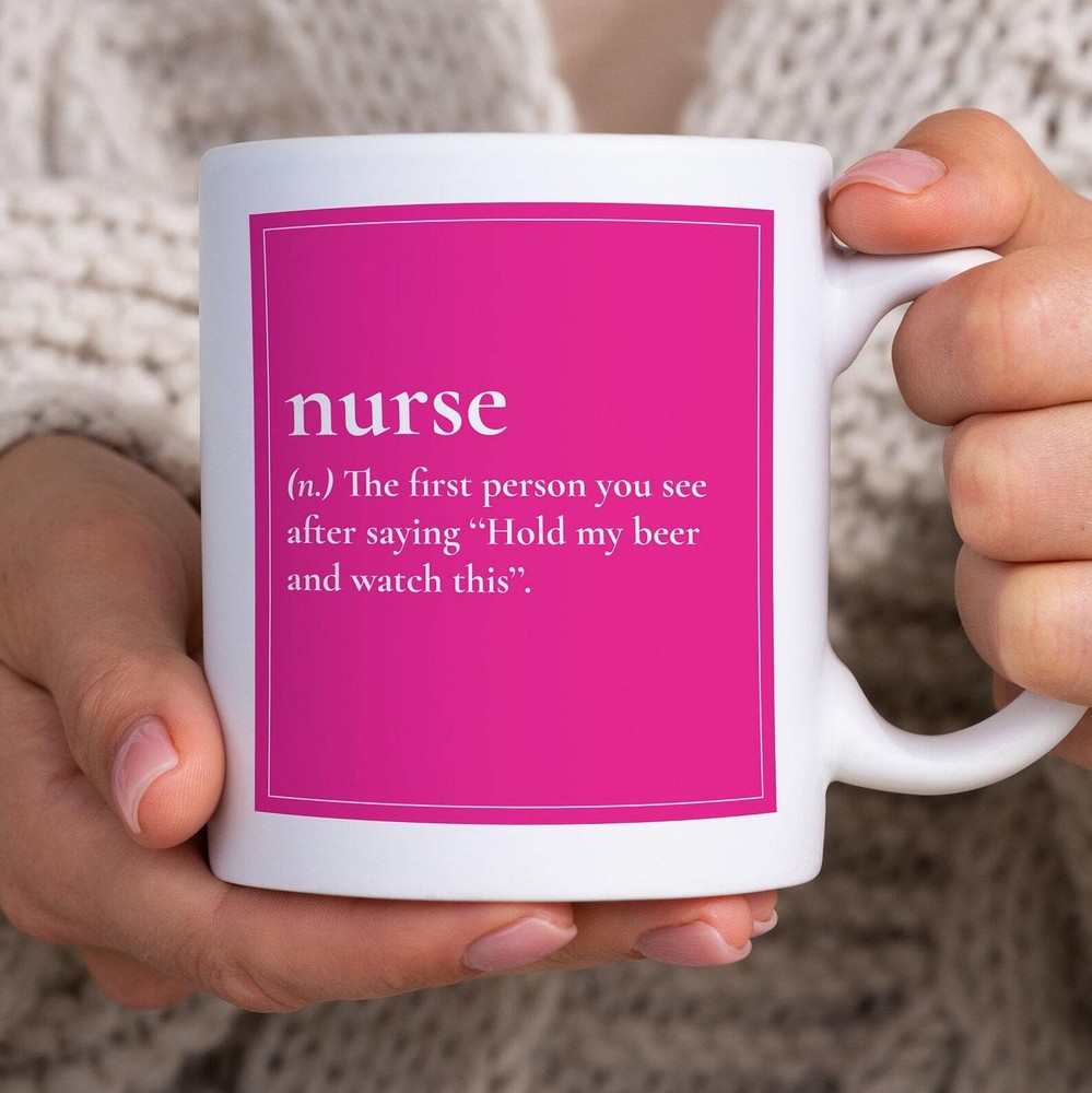 Coffee Mug Personalized Text Excellent Gift For Nurse Funny Quotes Mug White