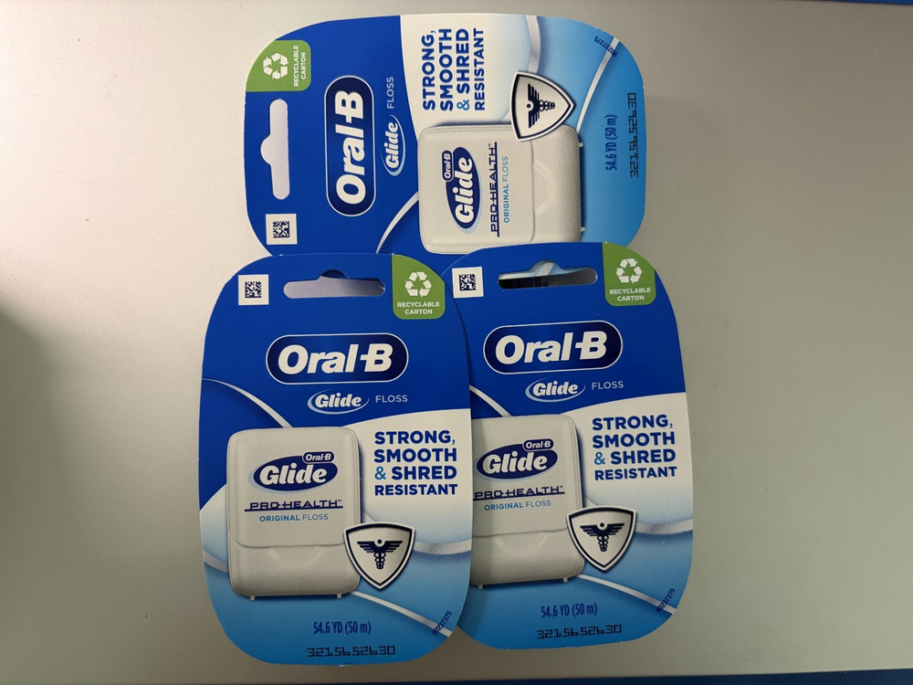 OLD DISCONTINUED VERSION Original Oral-B Glide PRO HEALTH Dental Floss 3 Pack