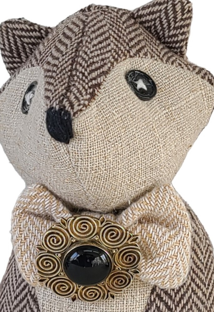 Sterling Silver Gold Wash Artisian Black Onyx Brooch Pin Pendent Combo