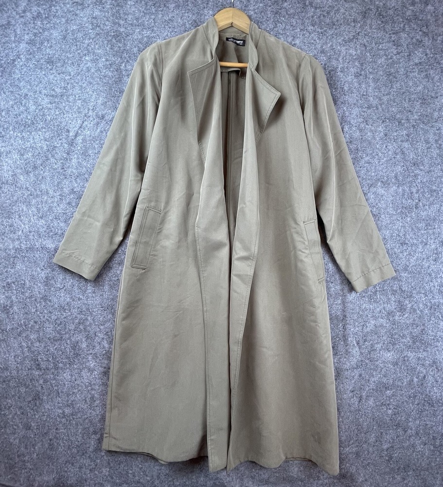 American Apparel Womens Small Oversized Long Duster Jacket Open Front Layering