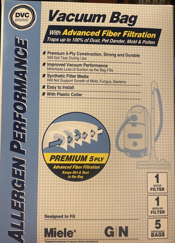 DVC Miele Style GN Sythentic Vacuum Bags and Fillters MISSING 1 BAG