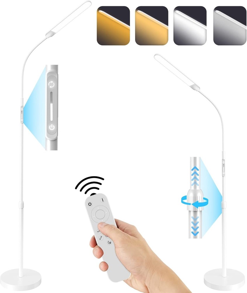 Minimalist LED Reading Lamp with Customizable Brightness and Color Settings