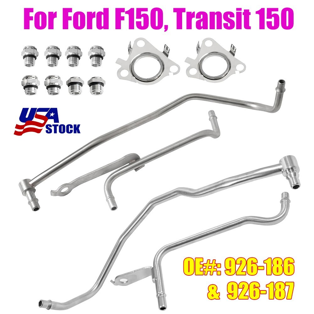 Turbo Coolant Line Kit for Ford F150 Transit 150 250 350 Driver & Passenger Side